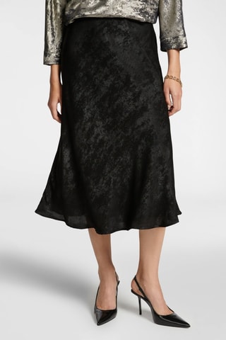 Falda midi - Negro