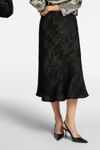 Falda midi - Negro
