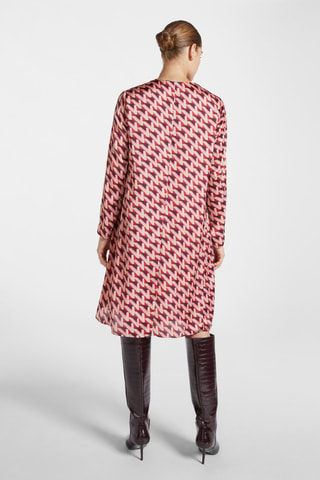 Vestido recto - Blanco, rojo y violeta