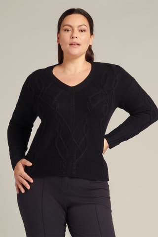 Jersey de lana y cachemir - Negro