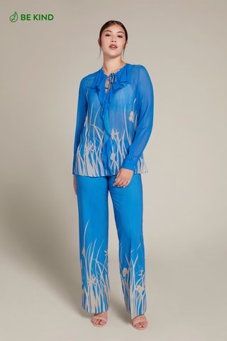 Blusa - Blanco y azul