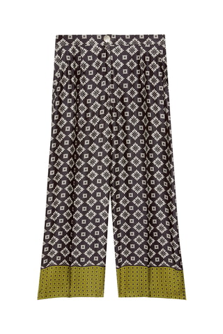 Pantalón recto 7/8 de tiro alto - Blanco