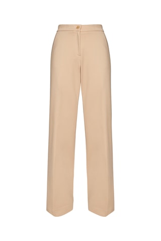 Pantalón palazzo de tiro alto - Crudo
