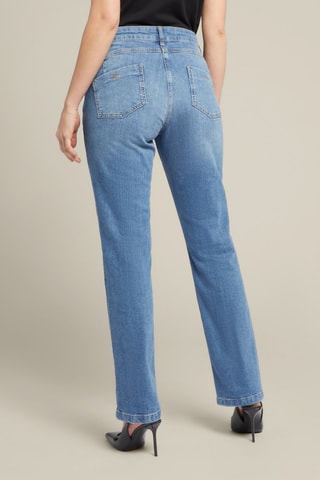 Vaquero regular fit - Blanco y azul