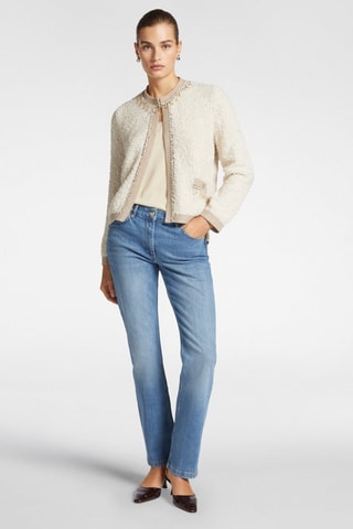 Vaquero regular fit - Blanco y azul