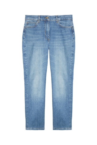 Vaquero regular fit - Blanco y azul