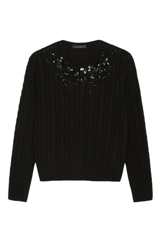 Jersey de lana y angora - Negro
