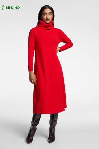 Vestido jersey - Rojo