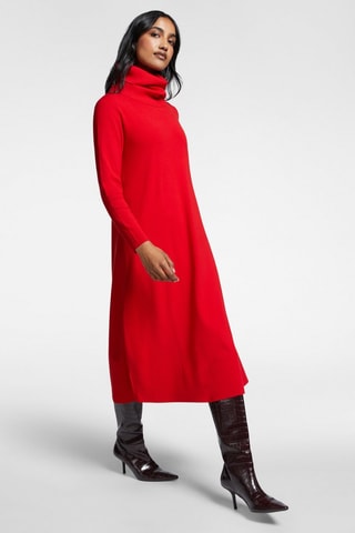 Vestido jersey - Rojo