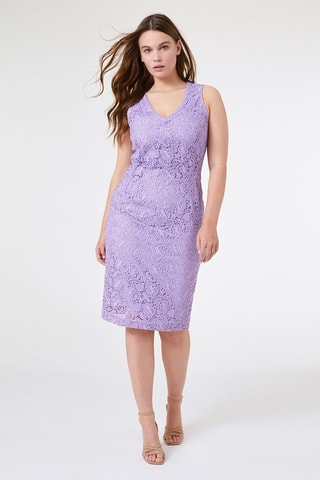 Vestido de tubo de encaje - Violeta