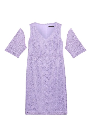 Vestido de tubo de encaje - Violeta