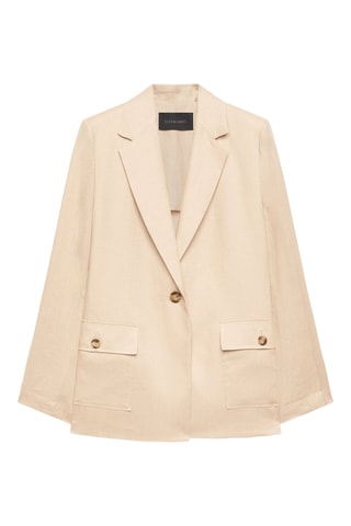 Blazer de lino - Beige