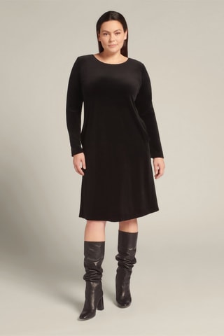 Vestido recto de terciopelo