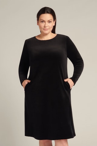 Vestido recto de terciopelo