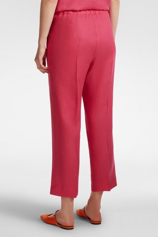 Pantalón recto de lino - Rojo