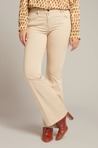 Pantalón flare - Beige