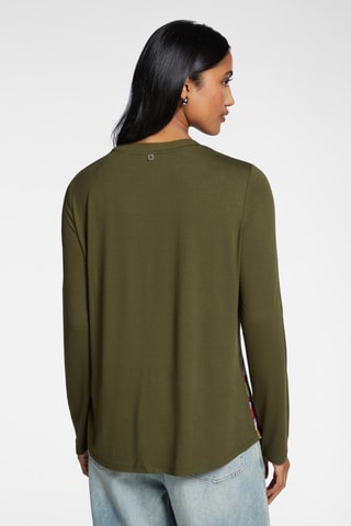 Blusa - Beige, rojo y verde