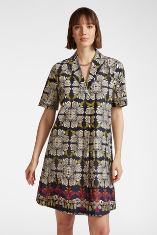 Vestido trapecio - Crudo