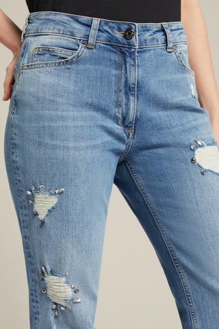 Vaquero skinny fit de tiro alto - Azul