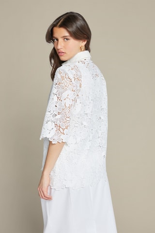Camisa de guipur - Blanco