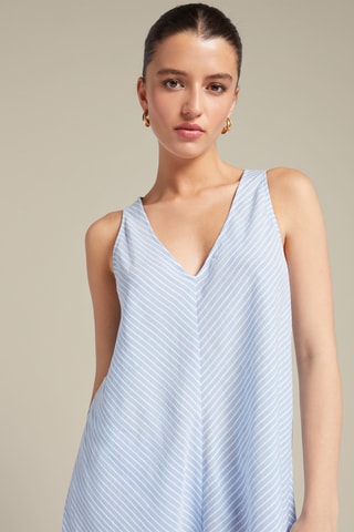 Vestido largo de lino - Crudo