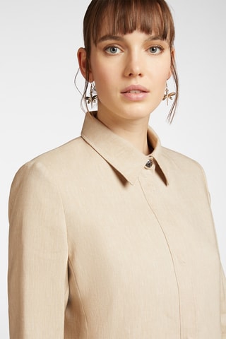 Sobrecamisa de lino - Crudo
