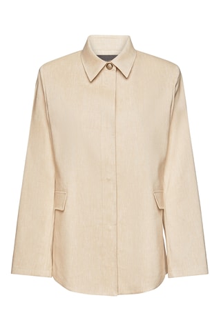 Sobrecamisa de lino - Crudo