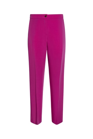 Pantalón recto de tiro alto - Violeta