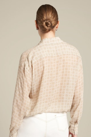 Camisa - Blanco y beige
