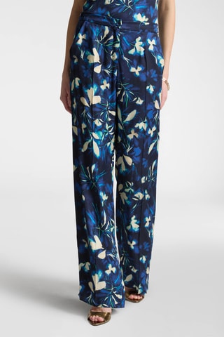 Pantalón recto de tiro alto - Blanco