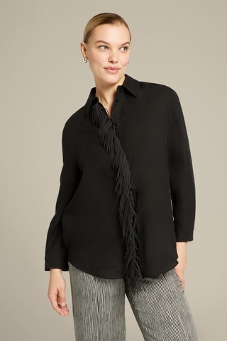 Camisa de lino - Negro