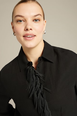 Camisa de lino - Negro
