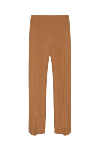 Pantalón recto 7/8 de tiro alto - Naranja