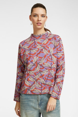 Jersey - Beige, naranja y violeta