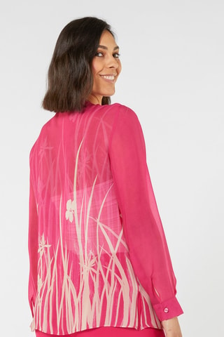 Blusa - Blanco, beige, rosa y gris