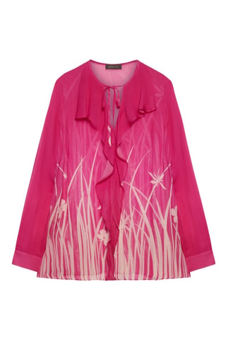 Blusa - Blanco, beige, rosa y gris