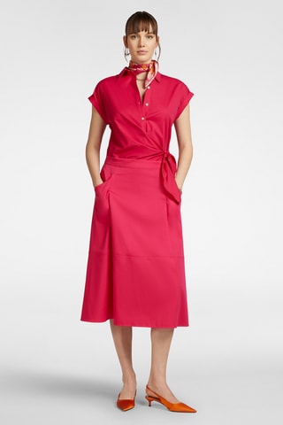Falda trapecio - Rojo