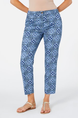 Pantalón 7/8 - Blanco y azul
