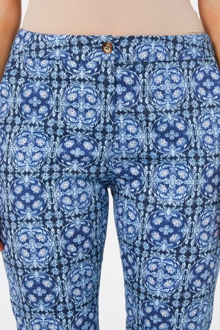 Pantalón 7/8 - Blanco y azul