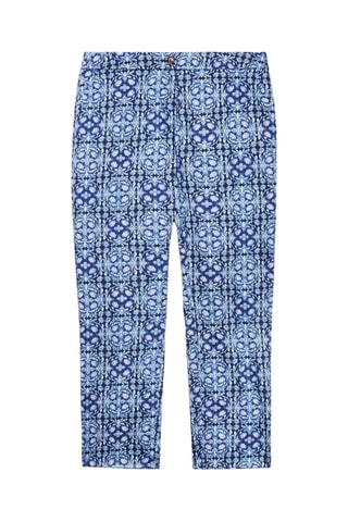 Pantalón 7/8 - Blanco y azul