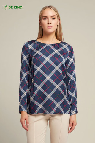 Blusa - Blanco, rojo y azul