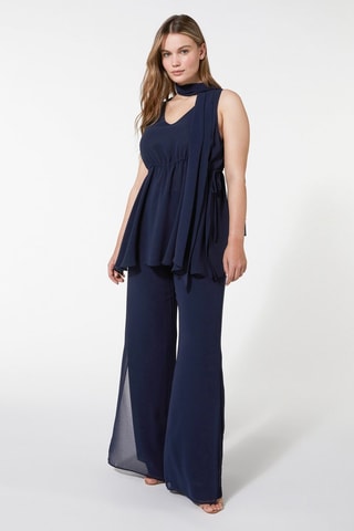 Top y pantalón - Azul