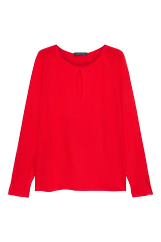 Jersey de lana y angora - Rojo