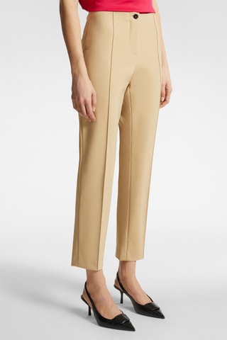 Pantalón slim fit 7/8 de tiro alto - Crudo