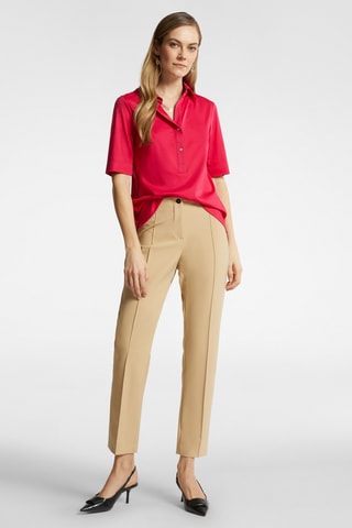 Pantalón slim fit 7/8 de tiro alto - Crudo