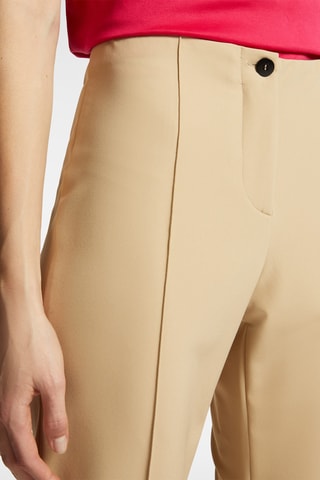 Pantalón slim fit 7/8 de tiro alto - Crudo