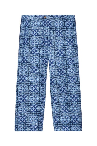 Pantalón 7/8 - Blanco, negro y azul