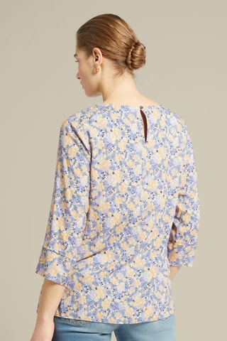 Blusa - Beige y azul