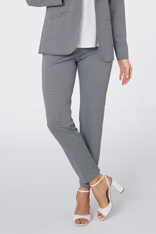 Pantalón slim fit - Blanco y negro