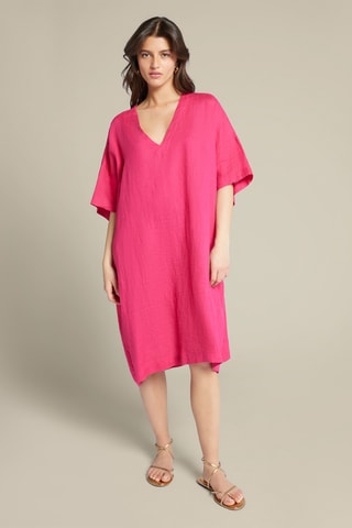 Vestido de playa de lino - Violeta